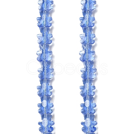 Transparent Electroplate Glass Beads Strands GLAA-C023-03D-1