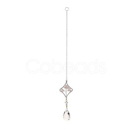 Teardrop Acrylic Beads Big Pendant Decorations HJEW-D029-01P-D-1