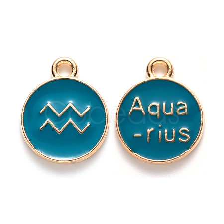 Alloy Enamel Pendants ENAM-S124-01B-05J-1