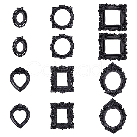 12Pcs 6 Style Resin Picture Frames RESI-CP0001-02-1