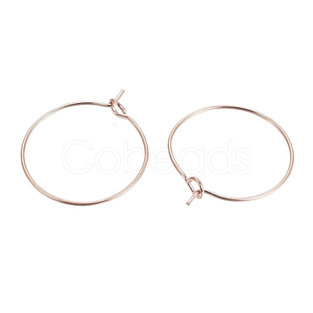 Ion Plating(IP) 316L Surgical Stainless Steel Hoop Earring Findings STAS-G130-03RG-21MM-1