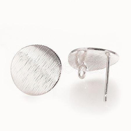 Brass Ear Stud Findings KK-XCP0001-87P-1