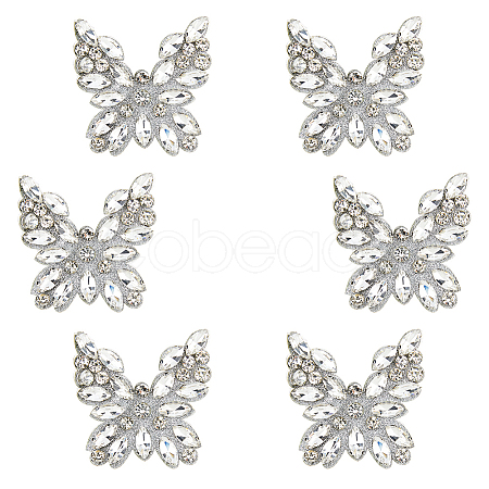 6pcs Glass Viscose Accessories Ornament Accesories DIY-FH0008-97-1