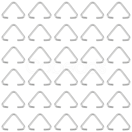 400Pcs 304 Stainless Steel Triangle Rings STAS-SC0006-24-1