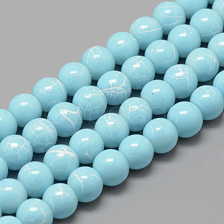 Drawbench Glass Beads Strands DGLA-S115-4mm-L22-1