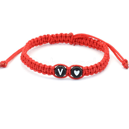 Resin Beads Braided Bead Bracelets FS-WG108B7-22-1