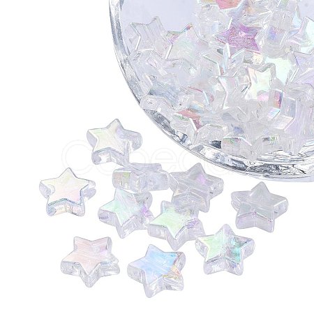 Eco-Friendly Transparent Acrylic Beads TACR-YW0001-01A-1