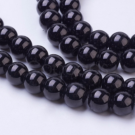Painted Glass Bead Strands X-DGLA-S071-8mm-90-1
