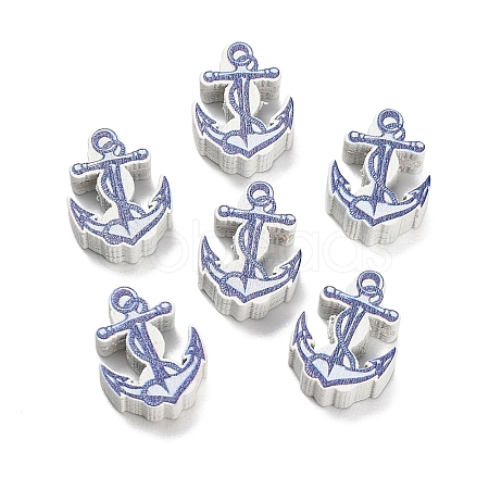 Ocean Printed Wood Beads WOOD-D289-03A-1