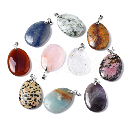 Natural Mixed Stone Pendants G-S299-125-1