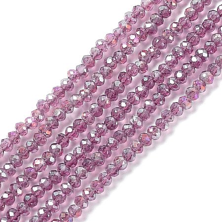 Electroplate Glass Beads Strands EGLA-R048-2mm-11-1