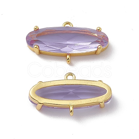 Rack Plating Brass Connector Charms KK-M231-15G-A-1