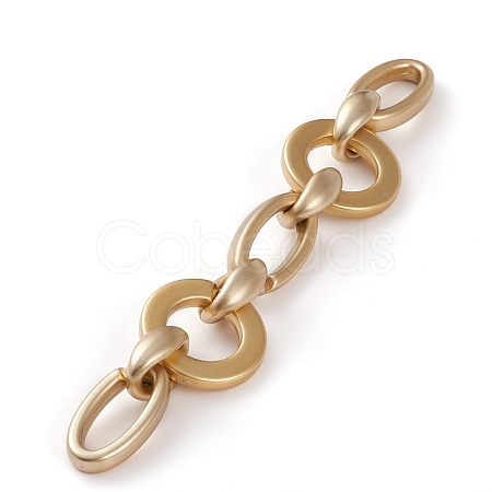Handmade Opaque Spray Painted Acrylic Link Chains AJEW-JB00869-02-1