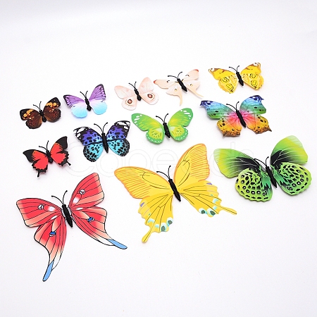 PVC Butterfly Wall Decorations DIY-WH0221-34-1