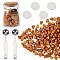 CRASPIRE Sealing Wax Particles Kits for Retro Seal Stamp, with Stainless Steel Spoon, Candle, Glass Jar, Dark Orange, 7.3x8.6x5mm, about 110~120pcs/bag, 2 bags