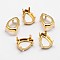 Flat Teardrop Brass Sew on Prong Settings, Claw Settings for Pointed Back Rhinestone, Open Back Settings, Golden, 14x10x0.4mm, Fit for 10x14mm cabochons