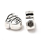 Tibetan Style Alloy Beads, Rabbit with Coin Pattern, Antique Silver, 13x12x6mm, Hole: 3.6mm, about 323pcs/1000g