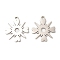 Non-Tarnish 316L Surgical Stainless Steel Pendants, Laser Cut, Flower Charms, Stainless Steel Color, 17x16x1mm, Hole: 1.4mm