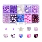 DIY Beads Jewelry Making Finding Kit, Including Imitation Gemstone & Crackle & Heart & Star & Round Acrylic & Glass Beads, Purple, 4~10x3~8mm, Hole: 1~2mm, 706Pcs/box