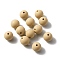 Silicone Beads, DIY Nursing Necklaces and Bracelets Making, Chewing Pendants For Teethers, Round, Wheat, 12x11mm, Hole: 2mm