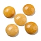 Natural Yellow Aventurine Cabochons, Flat Round, 20~21.5x6~8mm