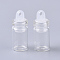 Glass Bottle Pendant Decoration, Wishing Bottle, with Plastic Plug, Clear, 2.45x1cm, Hole: 0.2cm, Capacity: 1ml(0.03 fl. oz)