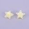 Transparent Acrylic Beads, Frosted, DIY Accessories, Clear, Star, Light Goldenrod Yellow, 16x16.5x9.5mm, Hole: 2.5mm