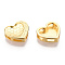 925 Sterling Silver Charms, Heart with Word Forever Love Charms, Nickel Free, Real 18K Gold Plated, 9.5x11x3mm, Hole: 1mm