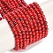 Synthetic Turquoise Beads Strands, Round, Dyed, Dark Red, 3mm, Hole: 0.8mm, about 131pcs/strand, 15.16''(38.5cm)