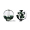 Transparent Resin Beads, Round, Dark Green, 12x11.5mm, Hole: 1.6~1.8mm