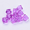 Transparent Acrylic Beads, Faceted, Cube, Dark Violet, 8x8x7.5mm, Hole: 1.6mm, about 1730pcs/500g