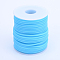 Hollow Pipe PVC Tubular Synthetic Rubber Cord, Wrapped Around White Plastic Spool, Deep Sky Blue, 3mm, Hole: 1.5mm, about 27.34 yards(25m)/roll