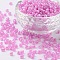 Glass Seed Beads, Ceylon, Round, Medium Orchid, 4mm, Hole: 1.5mm, about 4500pcs/pound