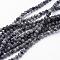 Natural Larvikite Beads Strands, Round, about 4mm, Hole: 0.8mm, about 85~87pcs/strand, 15 inch