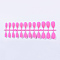 Solid Colors Matte Plastic False Nails Full Cover Fake Nails Tips, Natural Medium Length Press on Nails, Deep Pink, 18~24x7~14mm, about 24pcs/set