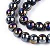 Electroplate Opaque Glass Beads Strands GLAA-T032-P6mm-AB01-3