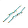 Adjustable Nylon Cord Slider Bracelet Making MAK-F026-A-G-3