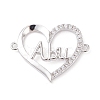 Brass Micro Pave Clear Cubic Zirconia Links ZIRC-J039-11P-2