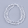 Handmade Evil Eye Lampwork Beads Strands LAMP-S191-02A-10-1