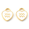 Light Gold Plated Alloy Enamel Pendants ENAM-R136-30-10-2