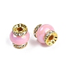 Resin Beads with Brass Rhinestone Rondelle KK-H490-05G-01-2