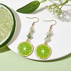 Real 18K Gold Plated Alloy Enamel Dangle Earrings EJEW-JE05667-05-2