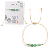 Chakra Adjustable Natural Green Aventurine Bead Braided Bead Bracelets UY1901-6-1