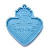 Heart Perfume Bottle with Word BOYS TEARS Pendant Silicone Molds DIY-M034-24-3
