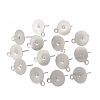 Non-Tarnish 304 Stainless Steel Stud Earring Settings STAS-T031-19-8mm-1