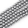Non-magnetic Synthetic Hematite Beads Strands G-S096-4mm-3-1