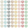 200Pcs 2-Hole Resin Buttons BUTT-TA0001-60C-2