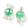 UV Plating Rainbow Iridescent Acrylic Beads PACR-E001-01A-2