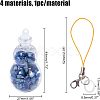 Transparent Glass Wishing Bottle Pendant Decoration HJEW-PH0001-29-2