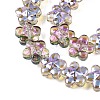 Electroplate Glass Beads Strands EGLA-T028-02J-3